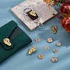 20Pcs Alloy Ear Shape Snap Buttons BUTT-PH0001-76-4