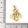 Rack Plating Brass Micro Pave Cubic Zirconia Pendants KK-U022-01A-03-3