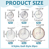 120Pcs 6 Styles Dyed Natural Shell Buttons BUTT-WR0001-42A-2