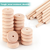 Olycraft 30Pcs Schima Wood Vehicle Wheels DIY-OC0010-70B-4