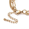 PVD Vacuum Plating 304 Stainless Steel Double Chains Multi Layered Necklace with Infinity Charm for Women STAS-E155-19G-3