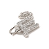 Brass Micro Pave Cubic Zirconia Charms KK-E077-02P-10-3
