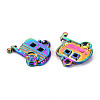 Rainbow Color Alloy Pendants PALLOY-S180-114-NR-3