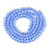 Opaque Solid Color Electroplate Glass Beads Strands LS-EGLA-A039-P2mm-L19-3