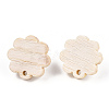 Ash Wood Stud Earring Findings EJEW-N017-011X-2