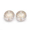 Golden Plated Acrylic Beads X-PACR-S219-12-1
