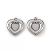 304 Stainless Steel Pendant Cabochon Settings STAS-L022-533P-1