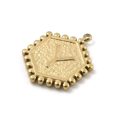 201 Stainless Steel Pendants STAS-R227-01Y-G-1