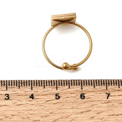 304 Stainless Steel Cuff Open Rings for Women RJEW-B161-01G-01-1