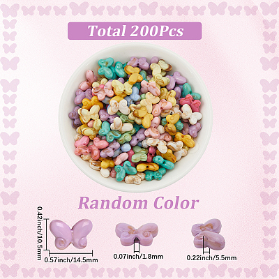 200Pcs Acrylic Beads SACR-SP0001-49-1