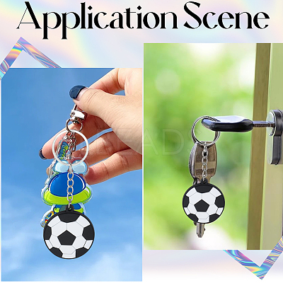 20Pcs Sports Series Silicone Keychains KEYC-SC0002-01A-1