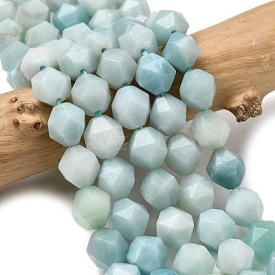 Natural Flower Amazonite Beads Strands G-Z119-A09-03-1
