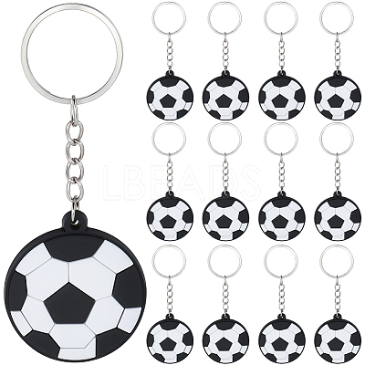 20Pcs Sports Series Silicone Keychains KEYC-SC0002-01A-1