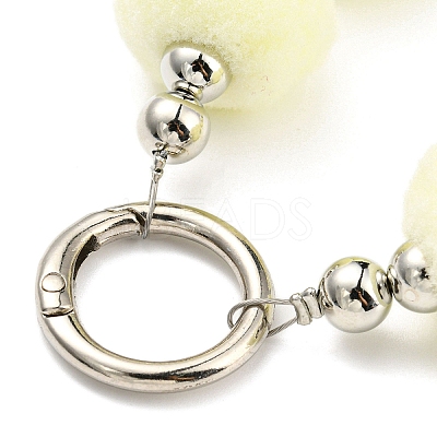 Phone Lanyard Universal Plush Ball Wrist Lanyard LS-HJEW-Q011-01D-P-1