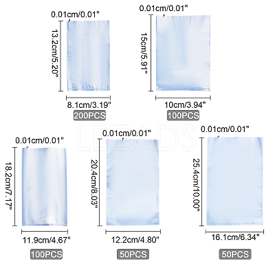500Pcs PVC Heat Shrink Film Wrap Bags OPC-PH0001-33-1