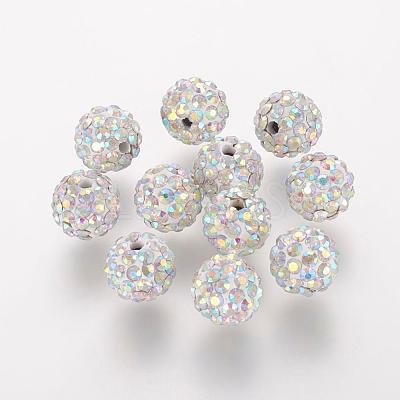 Polymer Clay Rhinestone Beads RB-K050-8mm-C30-1