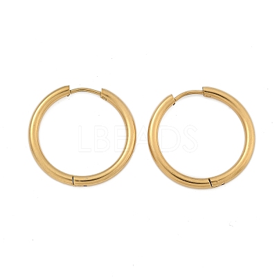 Ion Plating(IP) 304 Stainless Steel Huggie Hoop Earrings EJEW-F111B-25mm-G-1