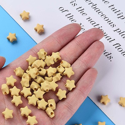 Spray Painted Acrylic Beads X-MACR-S373-45-O07-1