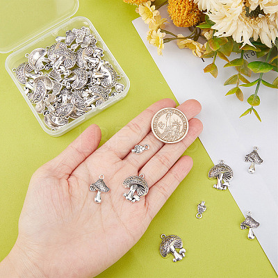 60Pcs 3 Styles Tibetan Style Alloy Pendants TIBEP-SC0002-27-1