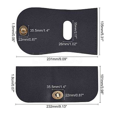2Pcs 2 Style Alloy Twist Hasp FIND-WR0001-50C-1