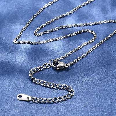 Tarnish Resistant 304 Stainless Steel Necklaces NJEW-E080-10P-1