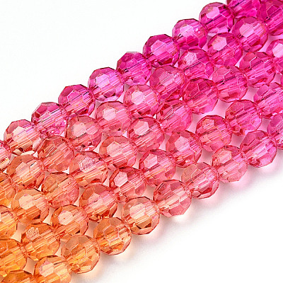 Transparent Glass Beads Strands GLAA-E036-07K-1