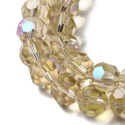 Electroplate Transparent Glass Beads Strands EGLA-A035-T10mm-L22-1