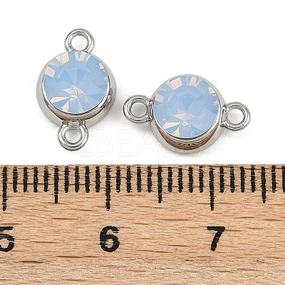 Brass Pave Cubic Zirconia Connector Charms KK-H078-06P-01-1