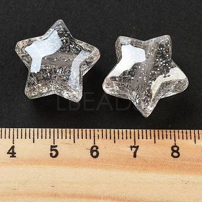 UV Plating Acrylic European Large Hole Beads OACR-S142-02C-1