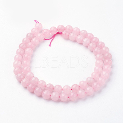 Natural Rose Quartz Bead Strands G-G735-59-6mm-1