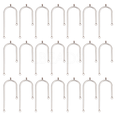 30Pcs 304 Stainless Steel Asymmetric Length Chandelier Component Links STAS-UN0049-34-1