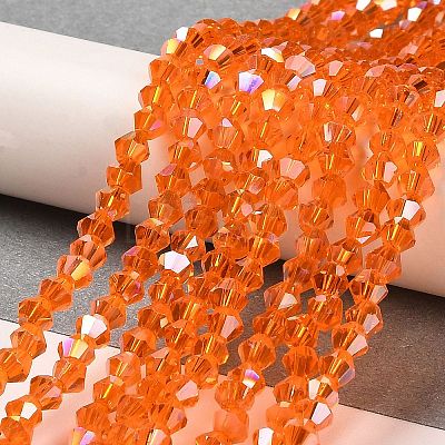 Transparent Electroplate Glass Beads Strands LS-GLAA-F029-3mm-A23-1