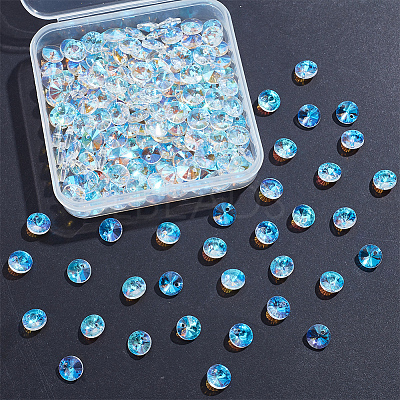 200Pcs Glass Charms RGLA-SP0001-03B-1