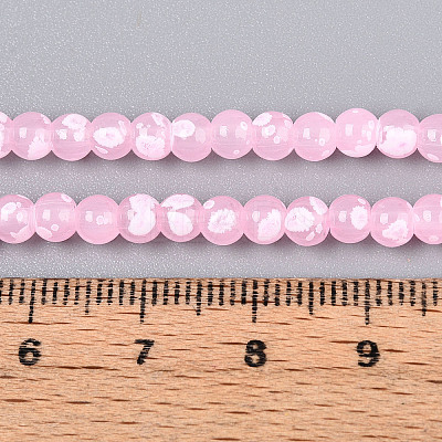Baking Paint Glass Beads Strands DGLA-N015-4mm-02-1