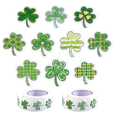 Clover PVC Stickers DIY-WH0780-10-1
