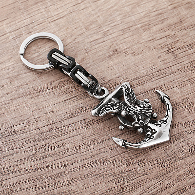 Vintage 304 Stainless Steel Anchor with Eagle Keychains ZH6166-1