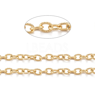 Ion Plating(IP) 304 Stainless Steel Textured Cable Chains CHS-O010-04G-1
