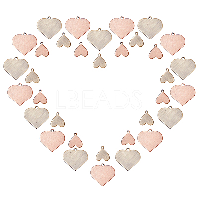 24Pcs 4 Style Brass Charms KK-CA0001-30-1