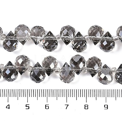 Electroplate Glass Beads Strands EGLA-D030-17W-1