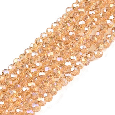 Electroplate Glass Beads Strands EGLA-A044-T1mm-B23-1