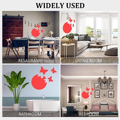 1 Set Plastic Mirror Wall Stickers AJEW-CN0001-65B-1