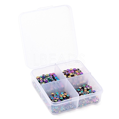 4 Strands 2 Sizes Electroplate Non-magnetic Synthetic Hematite Beads Strands G-LS0001-70-1