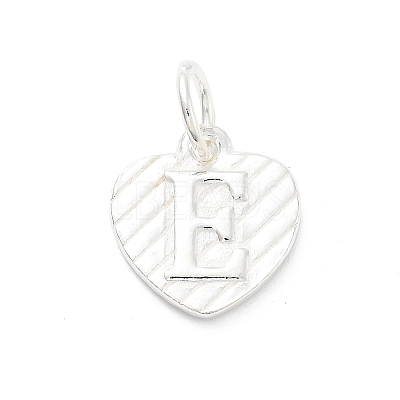925 Sterling Silver Heart with Capital Letter Charms STER-S009-13E-S-1