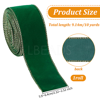 10 Yards Single Face Velvet Ribbon OCOR-WH0092-39A-1