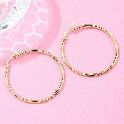 Ion Plating(IP) 304 Stainless Steel Hoop Earrings X-EJEW-N0016-11G-G-1