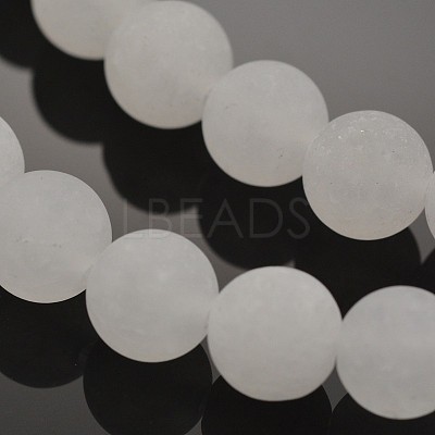 Natural White Jade Round Beads Strands G-D662-10mm-1