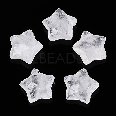 Natural Quartz Crystal Charms G-H241-04K-1