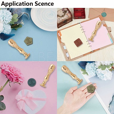 Brass Clay Seal Stamp Set DIY-WH0577-001-1