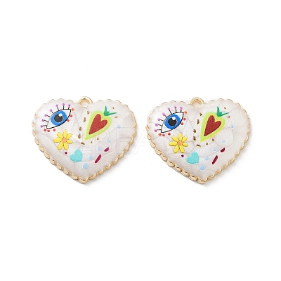 Rack Plating Alloy Enamel Pendants FIND-C050-13G-04-1