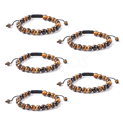 Adjustable Nylon Cord Braided Bead Bracelets BJEW-F308-55E-1